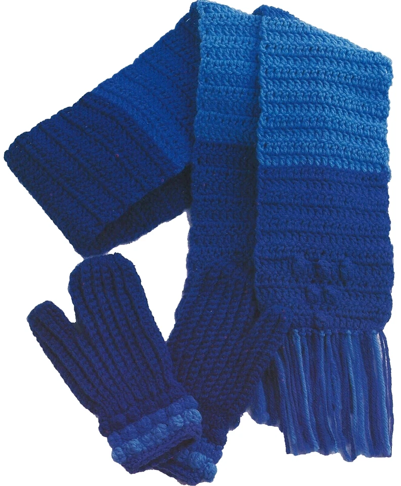 COZY Child's Scarf & Mittens/Crochet Pattern Instructions - Image 1 of 1