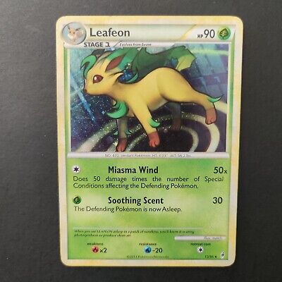Leafeon 13/95 Holo Rare Call of Legends Pokemon Card Moderately Played