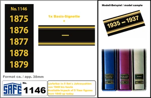 Years - 1875-1876-1877-1878-1879 Signette Sticker SAFE-1146 - Picture 1 of 6