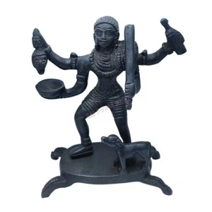 Rudra Avatar Batuk Bhairav Black Brass Statue Murti Shiva as Bhairav Idol OmPooj - Picture 1 of 5