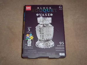 NEW, Block Bouquet VASE Building Block Set 95 Pieces For Use With Flower Bouquet - Picture 1 of 2