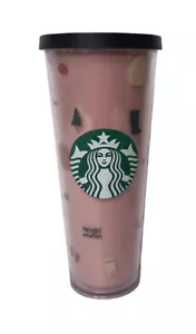 Raro suéter Starbucks Bando Ban.do Stay acogedor clima 24 oz taza vaso rosa difícil de encontrar - Imagen 1 de 9