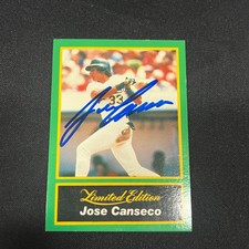 JOSE CANSECO Signed Autographed 1989 CMC Limited Edition Baseball Card A's #17