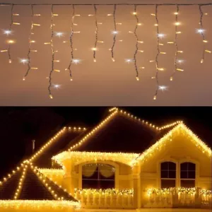 Tenda Luminosa Per esterno con 256 Led bianco caldo fisso + freddo intermittente - Foto 1 di 3