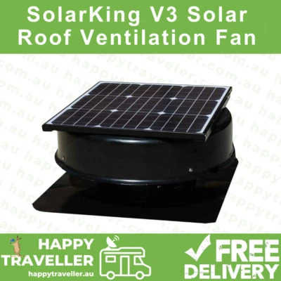 SolarKing Solar Roof Ventilation Fan V3 (BACK IN STOCK ) - Free Shipping - image 1 of 4