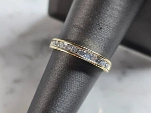 Vintage Estate Damenring 10K Gelbgold Diamantring 2,0 g E5411 - Bild 1 von 6