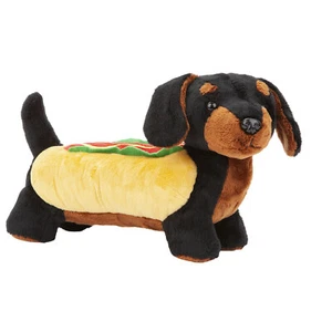Salsiccia cane hot dog giocattolo morbido divertente peluche coccolato soffice 30 cm multicolore - Foto 1 di 7