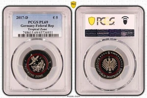 Deutschland 5 Euro Tropische Zone 2017 PP - Münzzeichen D PCGS PL69 96918 - Bild 1 von 1