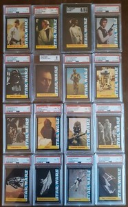 Star Wars Wonder Bread 1977 Complete Set 1-16 ALL CARDS Graded 7s or 8s!!! 