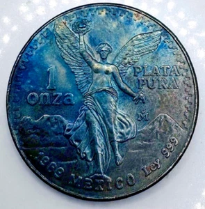 1989 Libertad 1 Onza Silver Coin 🔥Monster Toner🔥 - Picture 1 of 2