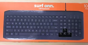 Wired USB Keyboard Surf Onn, 104 keys - Picture 1 of 4