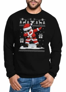 Sweatshirt Herren Weihnachten Dabbing Santa Weihnachtsmann Dab Motiv lustig - Bild 1 von 3