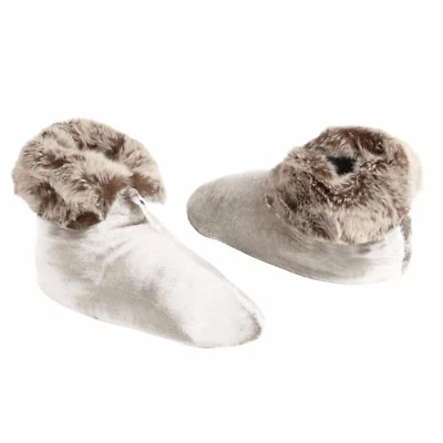 Ardour Terciopelo Beréber Damas Mujeres Dormitorio Zapatillas Botas Blancas SIN CAJA Foto 1 de 4