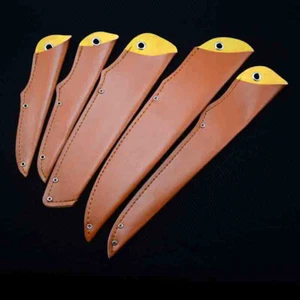 Custodia coltello da frutta cucina portatile pelle pu guaina custodia di sicurezza fondina campeggio - Foto 1 di 13