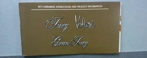 1977 Plymouth Fury Volare Gran Fury Owners Manual - Picture 1 of 7