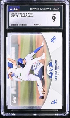 2024 Topps 50/50 Shohei Ohtani #62 Baseball CGC 9 - Image 1 of 2