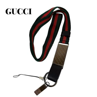 Gucci Collar Correa Verde Rojo Correas Cuero Hombres Mujeres 35cm 55cm De Japón Foto 1 de 4