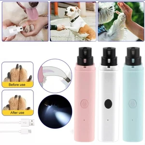 Dog Cat Electric Nail Grooming Grinder Trimmer Clipper Pet File Claw Care Tool - Foto 1 di 21