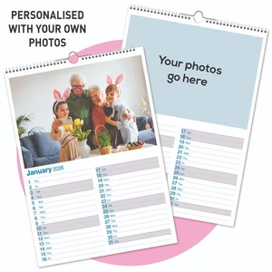 Calendario personalizado A4, planificador, organizador 2026. Fotos propias. Empieza cualquier mes - Imagen 1 de 6