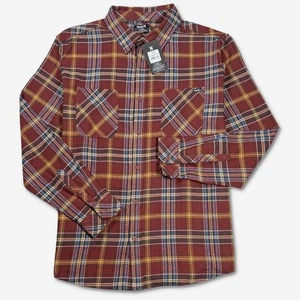 Hurley Langarm Flanellhemd - Neu mit Etikett Herren Large rost/kariert - #48560-D7 - Bild 1 von 3