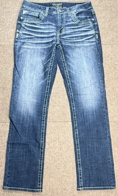 Мужские джинсы с пряжкой Salvage Mayhem прямого покроя стандартного покроя с вышивкой размер 32x34 - Изображение 1 из 4