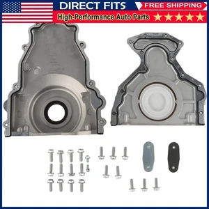 Rear Main Seal Kit + Non-VVT Front Engine Timing Cover for GM LS2 LS3 Gen IV LSX - Picture 1 of 14
