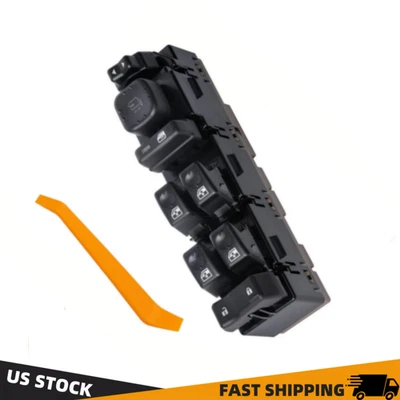 NEW For Chevy Avalanche GMC Sierra Black Front Left Power Window Switch Foto 1 de 4
