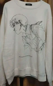 Undercover Evangelion Sweatshirt Shinji Print 5 White Rare Used JAPAN - Picture 1 of 6