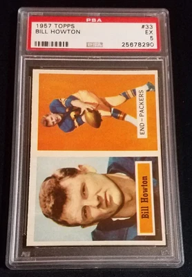 1957 Topps #33 Billy Howton Green Bay Packers PSA 5 EX - Image 1 of 3