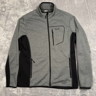 Chaqueta Jack Wolfskin Para Hombre XL Gris Cremallera Completa Vellón Nanuk Dynamic Softshell Gorp Foto 1 de 4