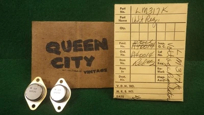 2x NOS Vintage Electronics LM317K Pin Oro Salida Ajustable Regulador Lineal Foto 1 de 4