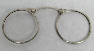 VICTORIA ERA 19th CENTURY .800 SILVER LORGNETTE GLASSES - Picture 1 of 4