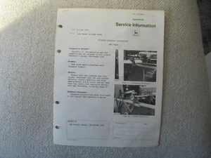 1976 John Deere 346 baler service information bulletin - Picture 1 of 3