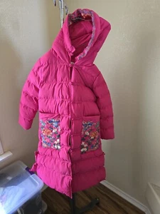 Pink Embroidered Insulated Hooded Parka - Picture 1 of 3