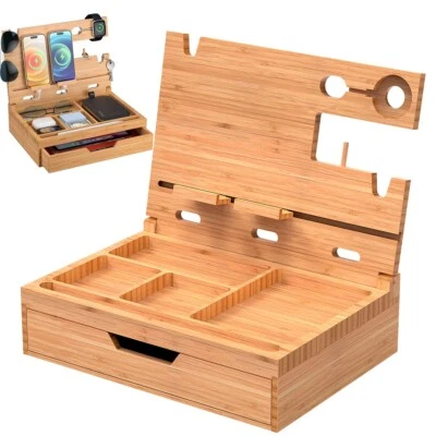 Desktop Storage Caddy Box Make-up Organizer Holder Drawer Case Office Home Tidy - Image 1 of 4