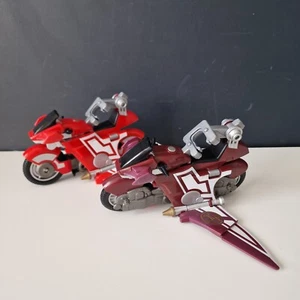 Power Rangers Ninja Storm Glider Cycles Red Crimson Bikes Bandai 2002 Retro Toy - Picture 1 of 11