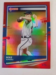2020 Donruss Holo Red Mike Soroka card # 152 Atlanta Braves - Picture 1 of 1