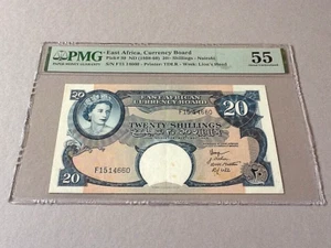 East Africa 20 Shillings P-39 ND(1958-60)  PMG 55  *Minor Stains* - Picture 1 of 4