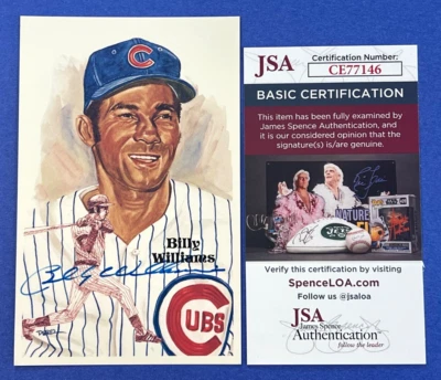 Billy Williams Signed Perez Steel Postcard #99 JSA CE77146 - Image 1 of 3