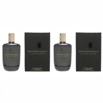 Sean John Unforgivable for Men EDT Colonia 4,2 OZ - Paquete de 2 Foto 1 de 3