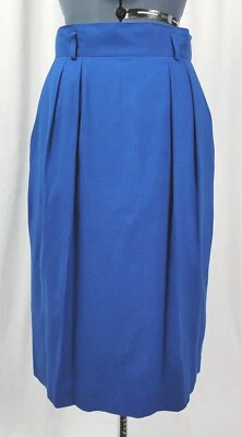 Falda lápiz vintage Rena Rowan para Saville forrada azul talla 10 Foto 1 de 4