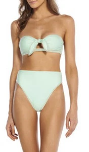 Vix Paula Hermanny Bandeau Bikini Top Knot Cut Out Mint Green size Large $118 - Picture 1 of 5