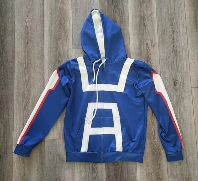Boku No/My Hero Academia Midoriya Izuku Deku Cosplay Hoodie Jacket Coat Zip Up L - Image 1 of 3