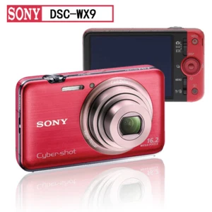 SONY Cyber-Shot DSC-WX9 16.2MP 5X Optical Zoom Digital Camera - RED 100% Working - Picture 1 of 7