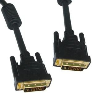 DVI-D 24 + 1 pin Male to Male Cable Dual Link Lead 5m Black - Picture 1 of 2