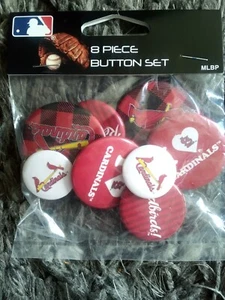 St. Lois Cardinals  MLB 8 Piece Button Set Collector Fan Pins #852841 - Picture 1 of 1