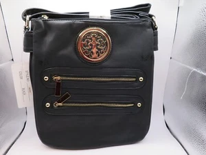 Black Crossbody Purse with Gold Hardware - Picture 1 of 8