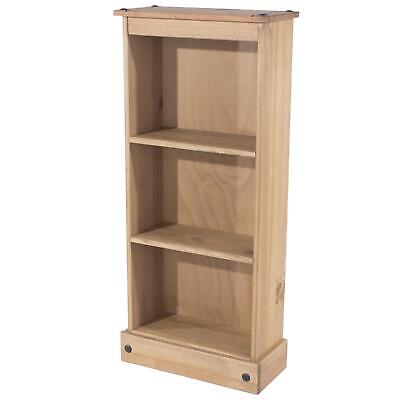 3 Tier Solid Pine Bookcase Narrow Display Shelving Storage Unit Wood Furniture • 52.32£