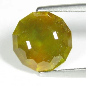 7.57Ct Ravishing Natural Yellow Sapphire 11mm Round (Pankaja)Thailand Gemstone - Picture 1 of 4