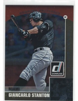 2015 Donruss Preferred Gold #25 Giancarlo Stanton Marlins  /299 New York Yankees - Image 1 of 2